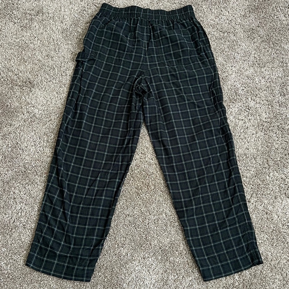 Madewell Dark Green Blue Plaid Corduroy Pull-On Tapered Pants Carpenter Loop S - Picture 11 of 15